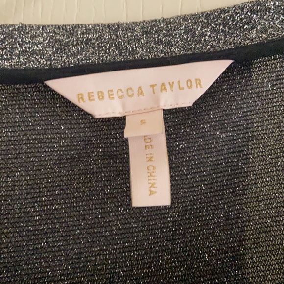 Rebecca Taylor silver sparkle top size S - Picture 2 of 4